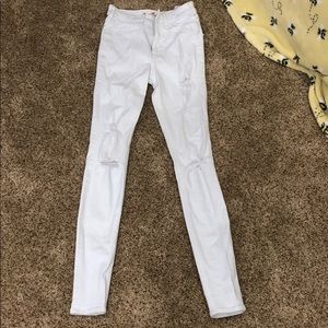 Hollister white high-rise skinny jeans